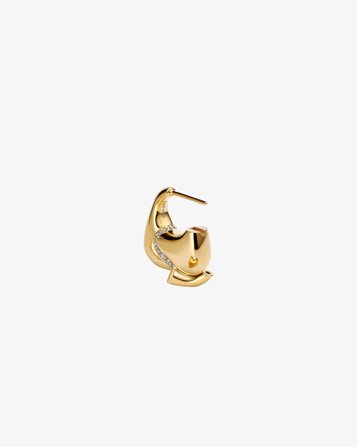 Maria Black Weekender Flash Single Earring in gold-plated sterling silver, side view