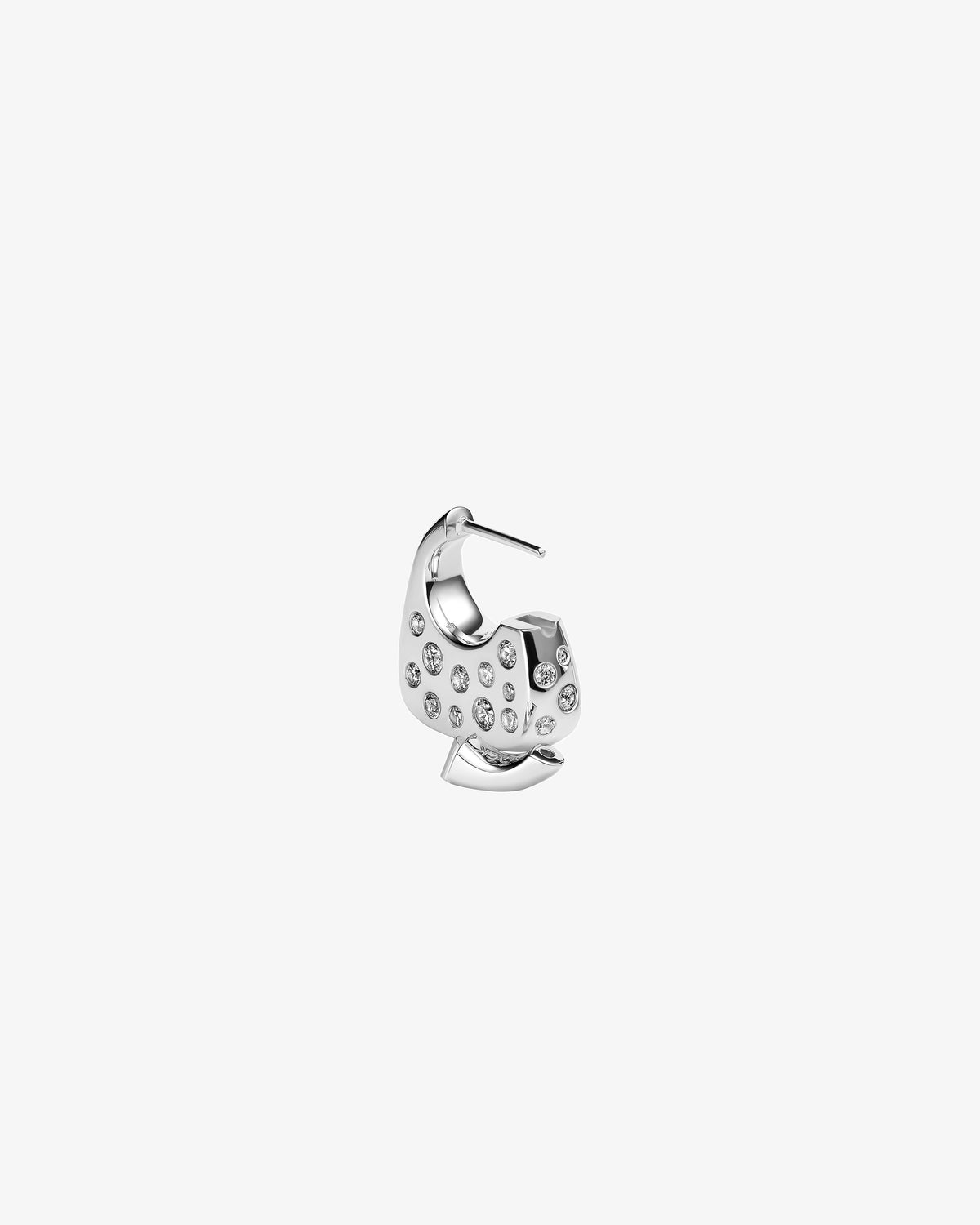 Maria Black Tote Flash Single Earring in 925 sterling silver, side view