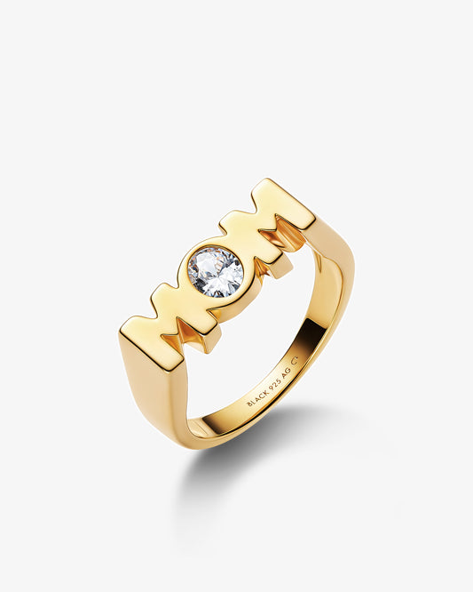 Maria Black Mom Royal Ring in gold-plated sterling silver