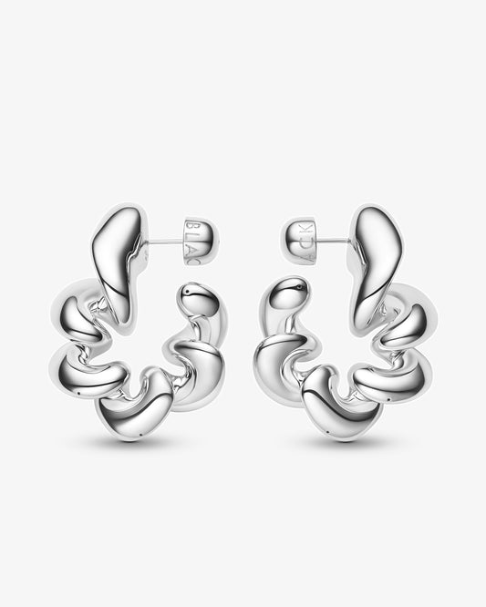 Maria Black Coil Large Hoops in 925 sterling silver