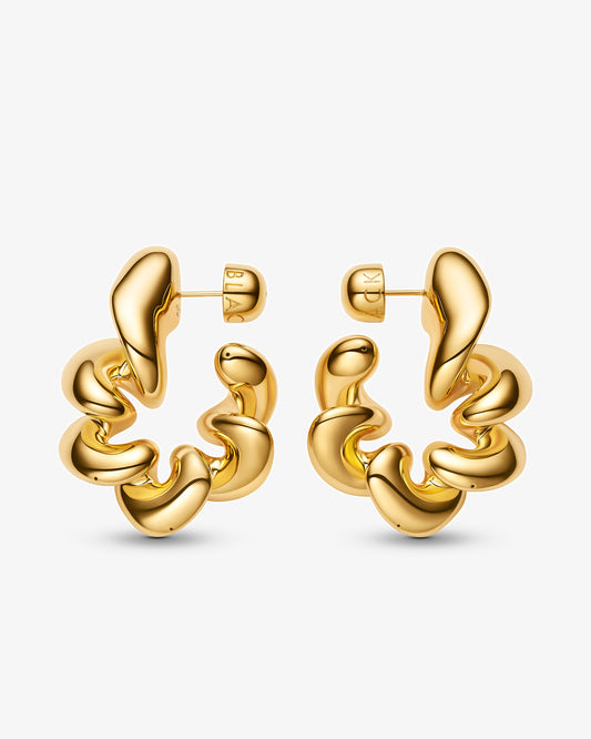 Maria Black Coil Large Hoops in gold-plated sterling silver