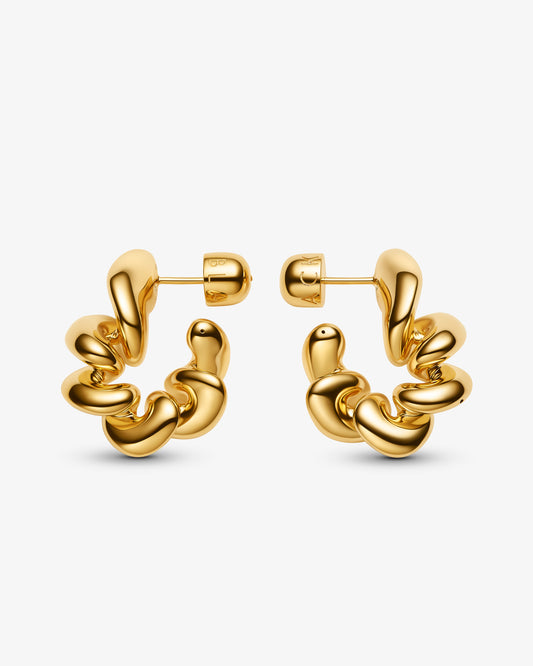 Maria Black Coil Medium Hoops in gold-plated sterling silver