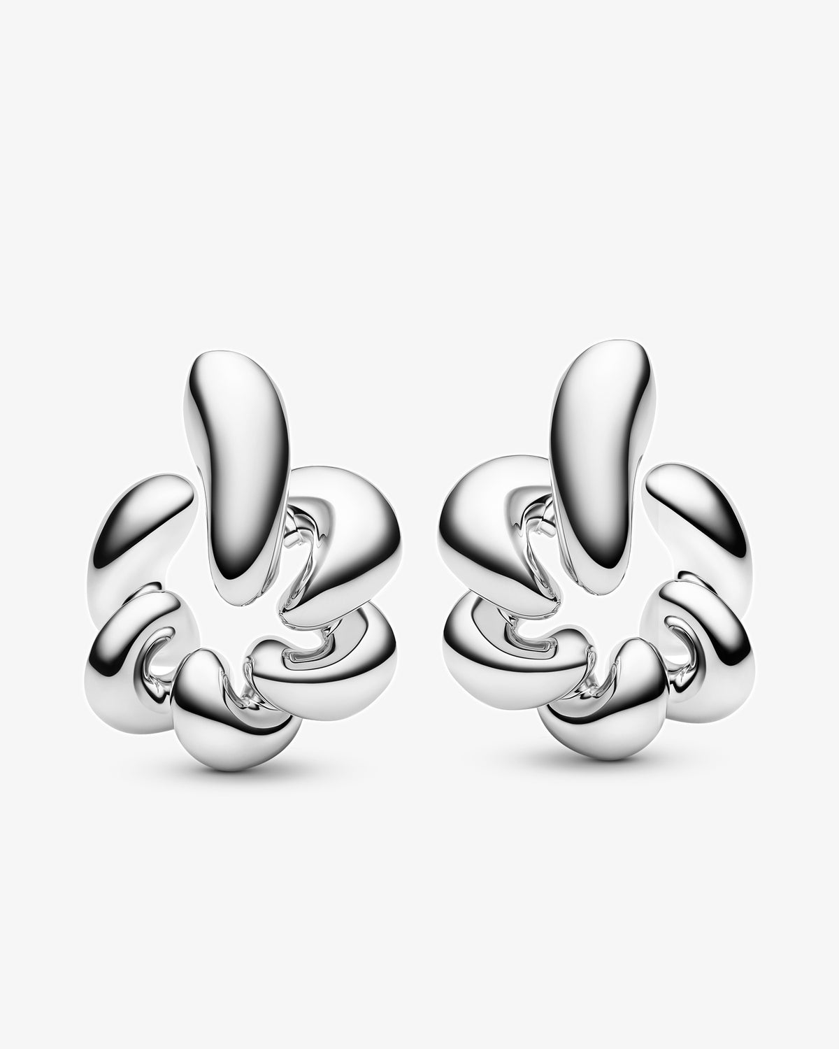 Maria Black Coil Inverted Earrings in 925 sterling silver