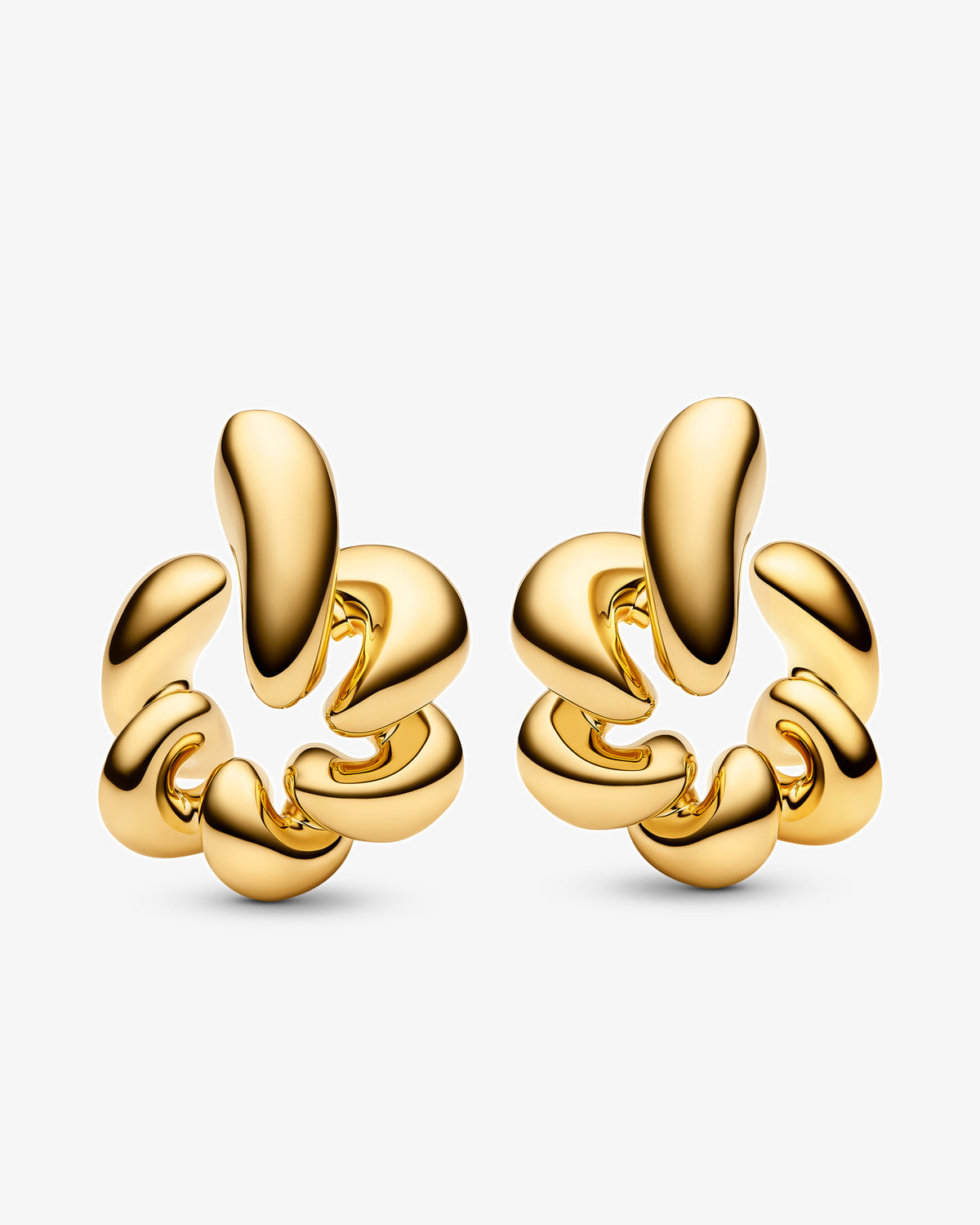 Maria Black Coil Inverted Earrings in gold-plated sterling silver