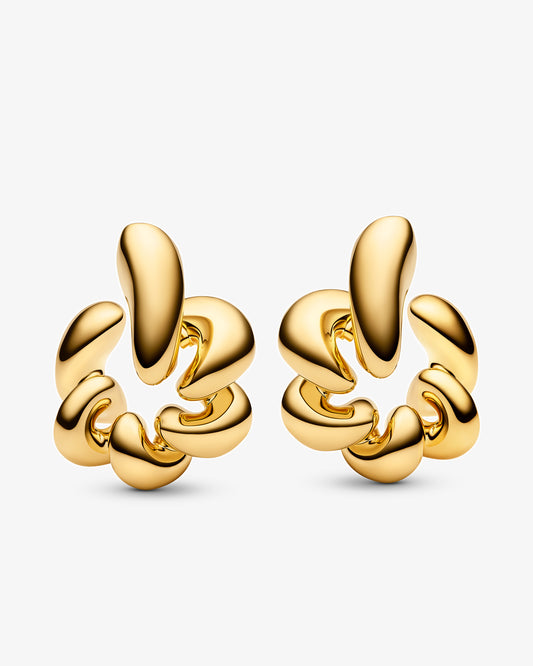 Maria Black Coil Inverted Earrings in gold-plated sterling silver