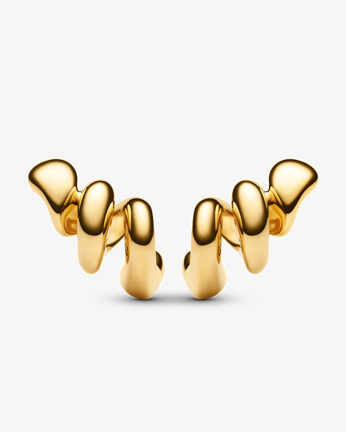 Maria Black Coil Crawler Earrings in gold-plated sterling silver