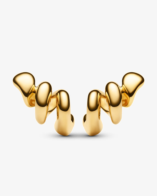 Maria Black Coil Crawler Earrings in gold-plated sterling silver