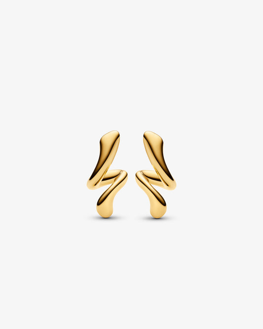 Maria Black Coil Curl Studs in gold-plated sterling silver