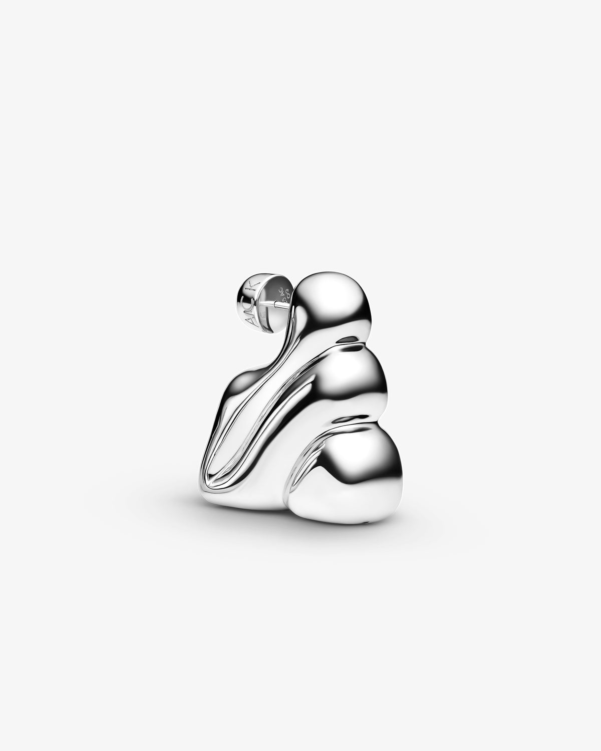 Maria Black Bogota Large Single Earring in 925 sterling silver, angled view