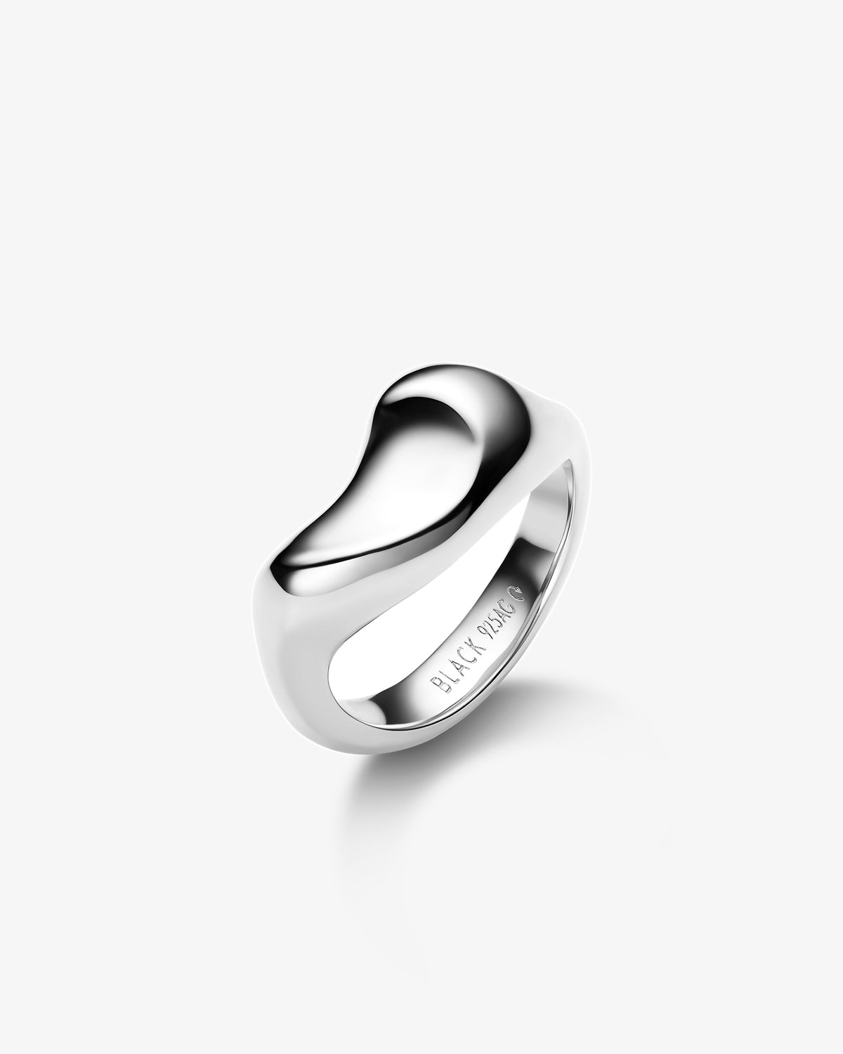 Maria Black Saddle Ring in 925 sterling silver
