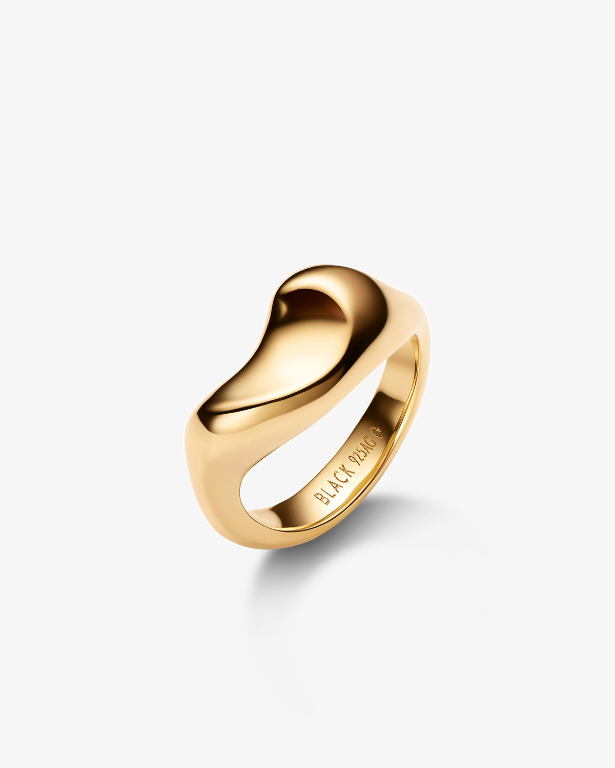 Maria Black Saddle Ring in gold-plated sterling silver