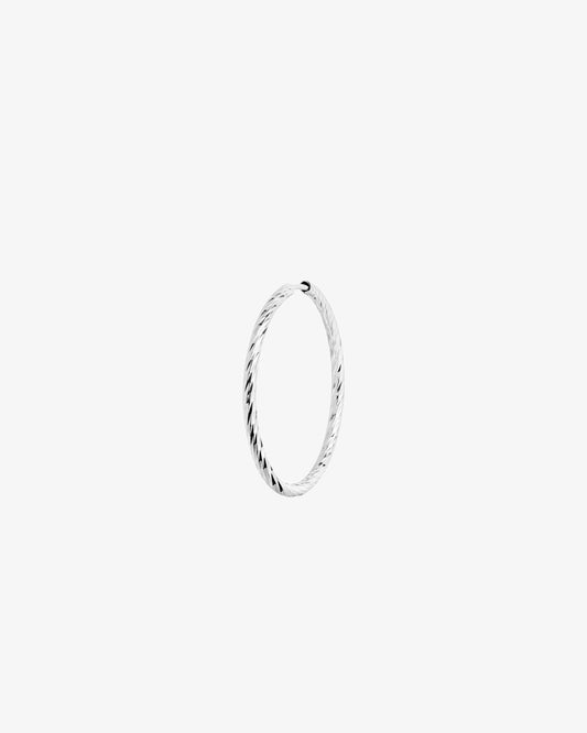 Maria Black Fine 14K White Gold Alba 25 Hoop Single Earring