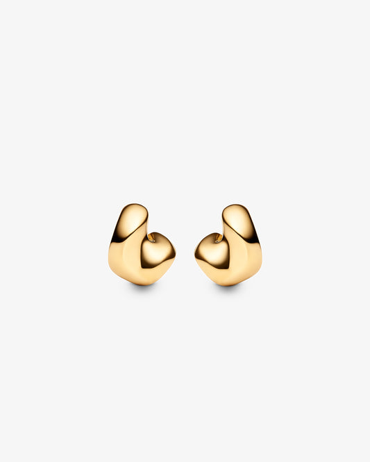 Maria Black Saddle Small Earrings in gold-plated sterling silver