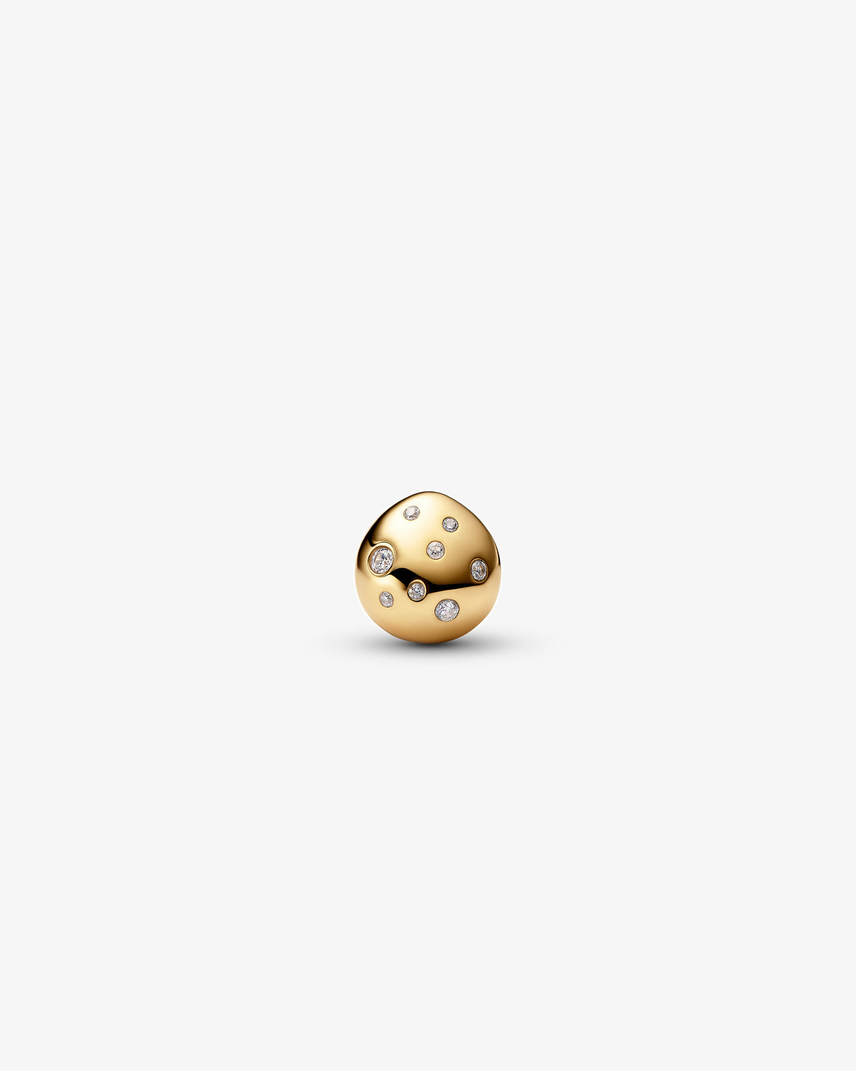 Maria Black Flynn Popcorn Huggie Single Earring in gold-plated sterling silver, front view