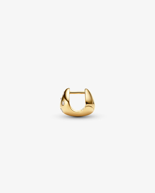 Maria Black Flynn Popcorn Huggie Single Earring in gold-plated sterling silver
