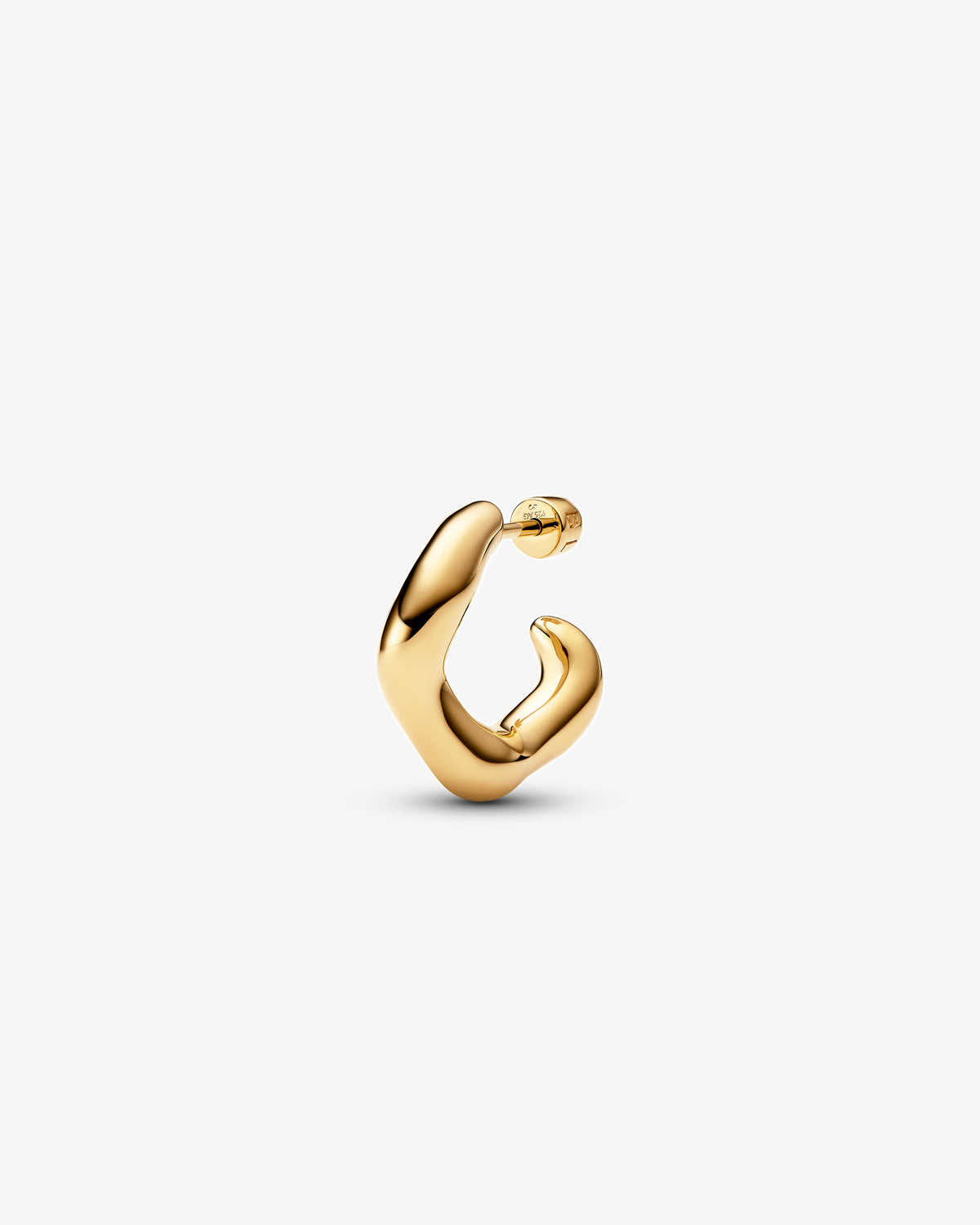 Maria Black Anil Small Hoop Single Earring in gold-plated sterling silver, front view, view 2