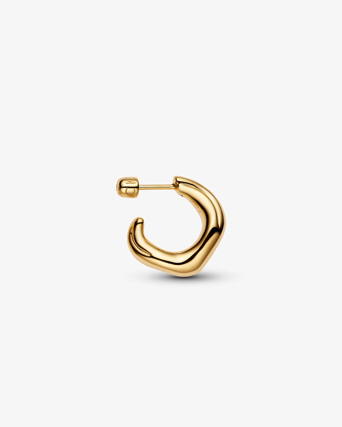 Maria Black Anil Small Hoop Single Earring in gold-plated sterling silver, side view
