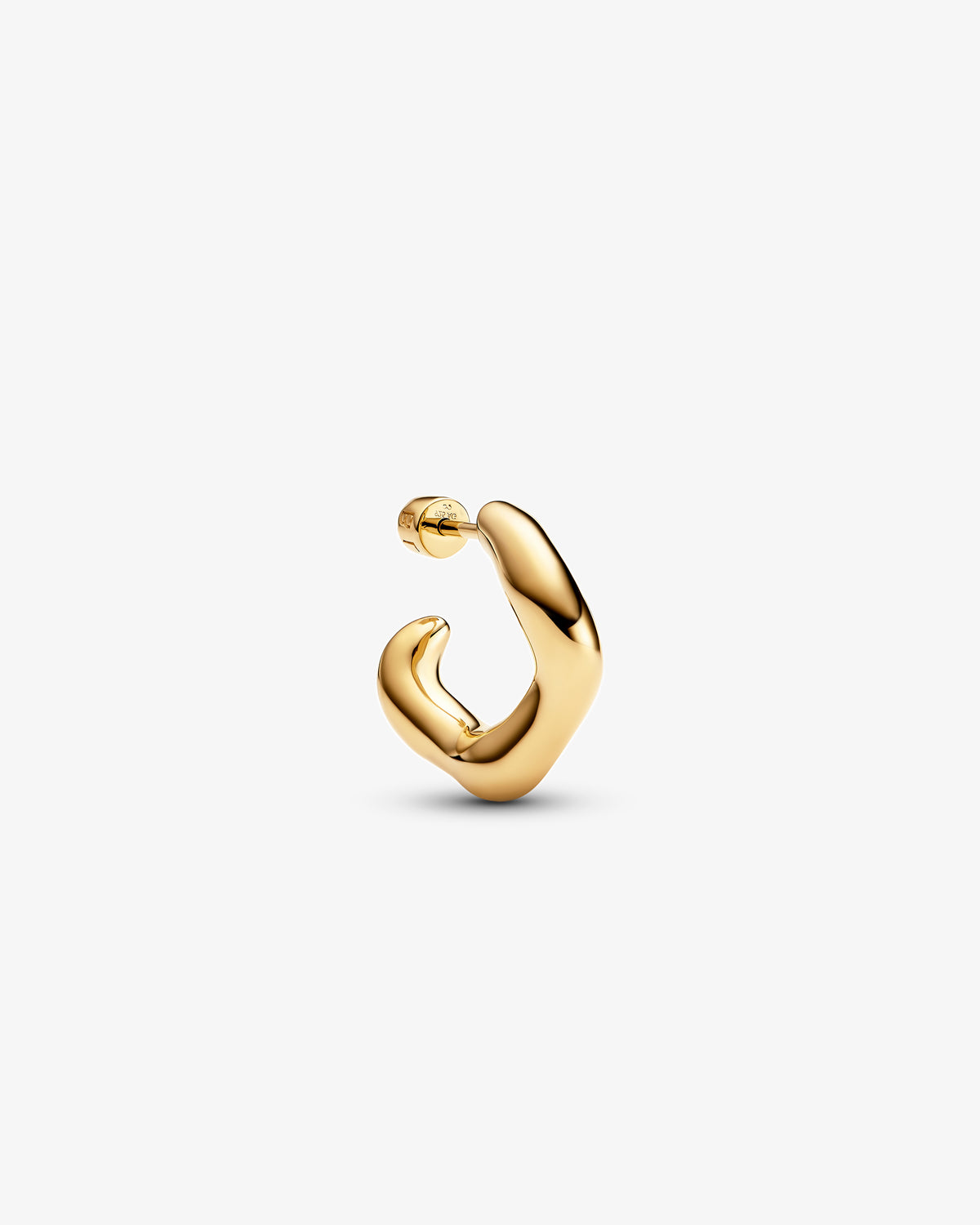 Maria Black Anil Small Hoop Single Earring in gold-plated sterling silver, front view