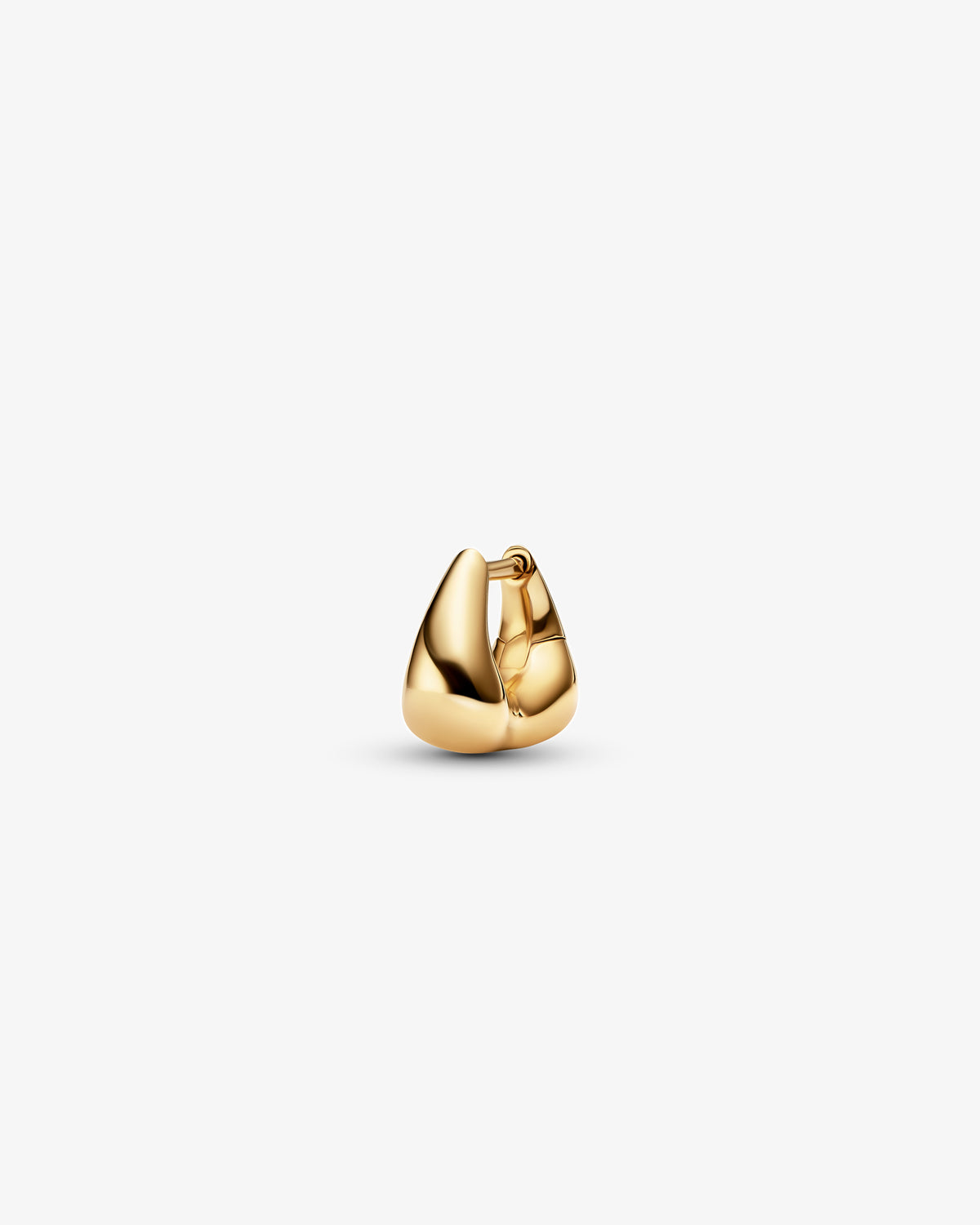 Maria Black Satchel Huggie Single Earring in gold-plated sterling silver, angled view