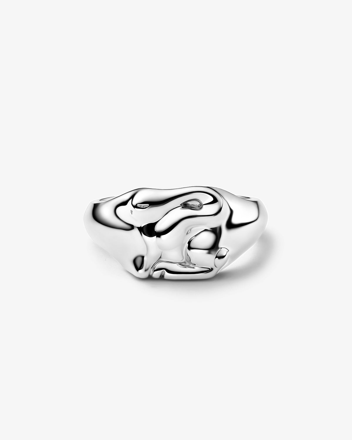 Maria Black Rabbit Mini Signet Ring in 925 sterling silver