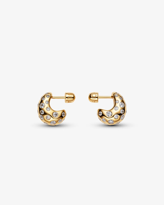 Maria Black Tryvann Popcorn Earrings in gold-plated sterling silver