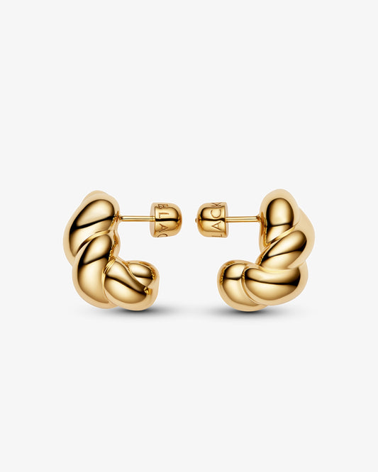 Maria Black Robe Large Earrings in gold-plated sterling silver