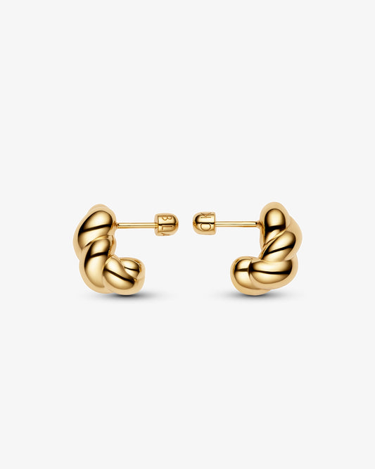 Maria Black Robe Small Earrings in gold-plated sterling silver