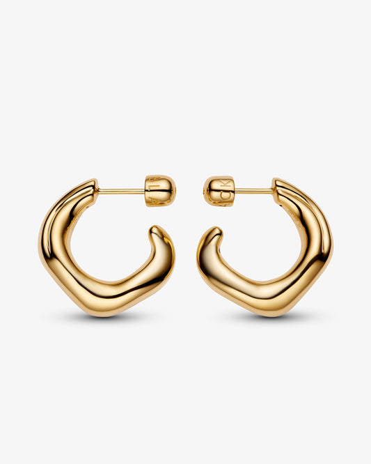 Maria Black Anil Large Hoops in gold-plated sterling silver