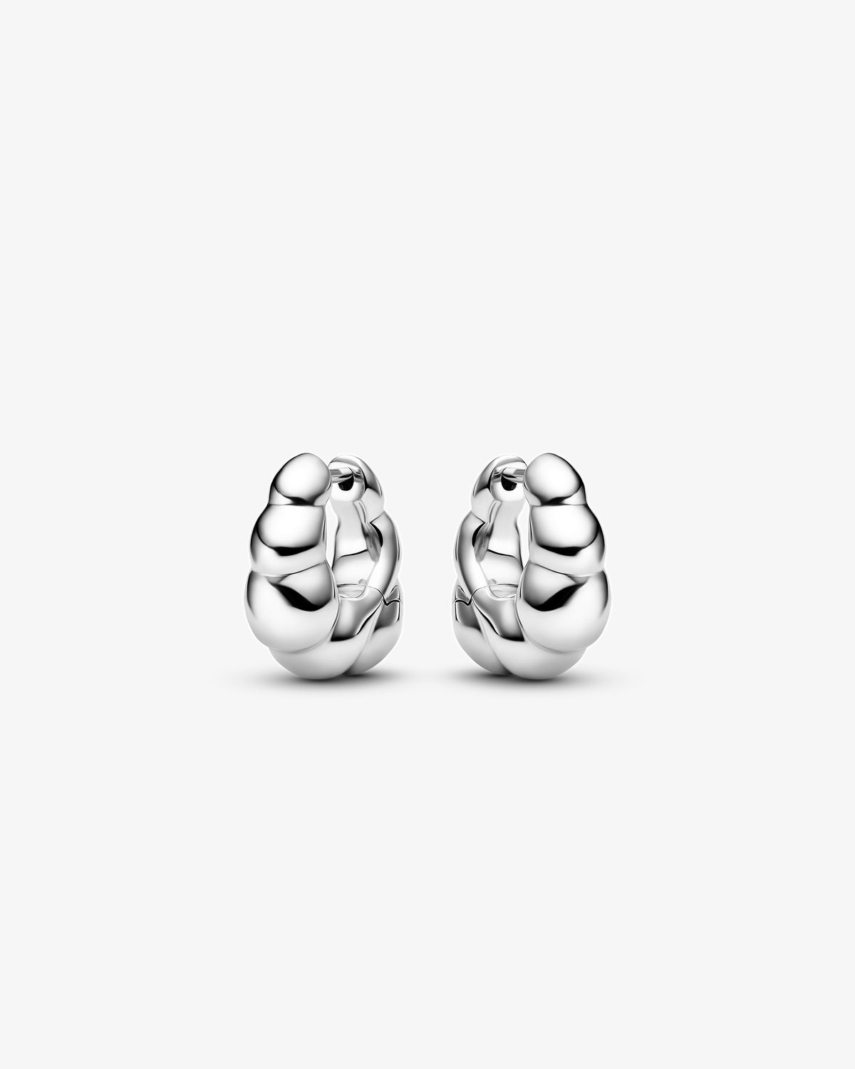 Maria Black Robe Huggies in 925 sterling silver
