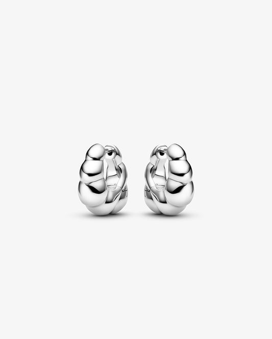 Maria Black Robe Huggies in 925 sterling silver