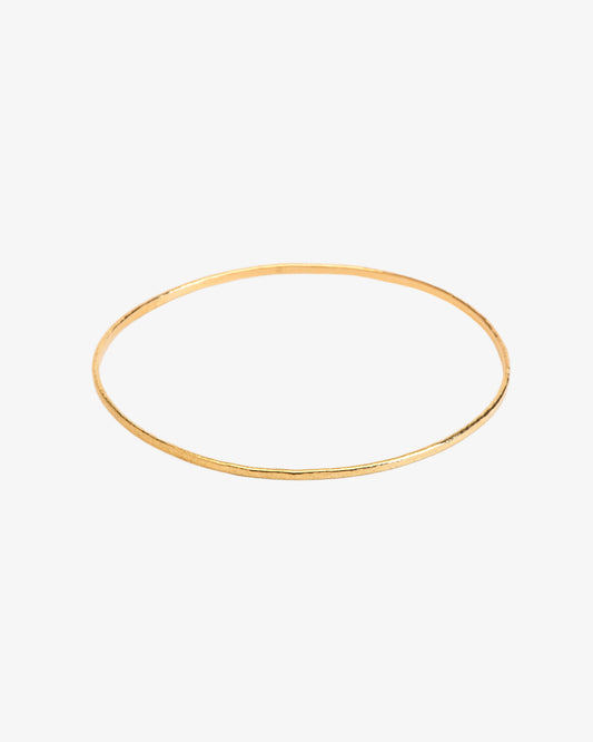 Wouters & Hendrix Gold 18K Gold Hammered Bangle Bracelet