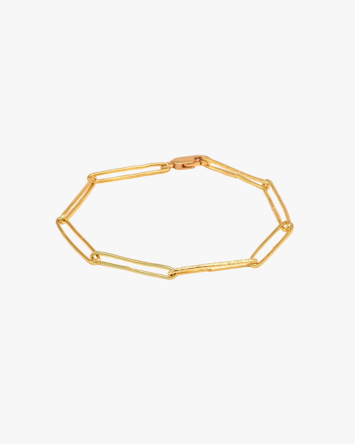 Wouters & Hendrix Gold 18K Gold Hammered Link Bracelet