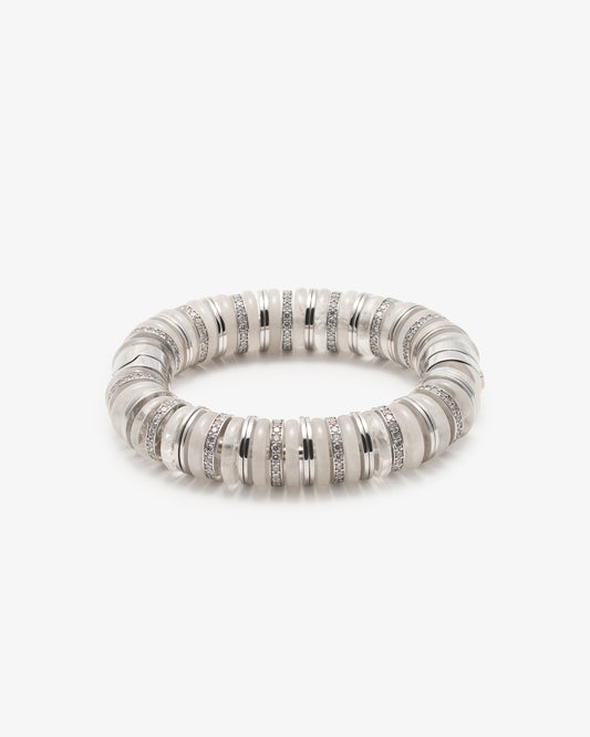 Eddie Borgo Milky Quartz Pave Lenox Bracelet