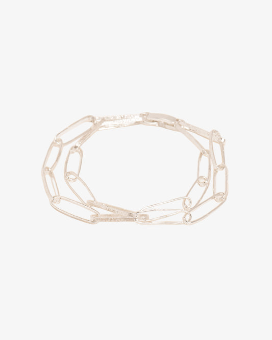 Hammered Link Chain Bracelet