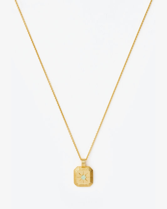 Missoma March Birthstone Pendant Necklace in gold-plated sterling silver