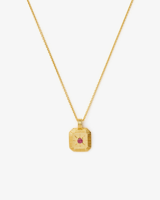 Missoma July Birthstone Pendant Necklace in gold-plated sterling silver