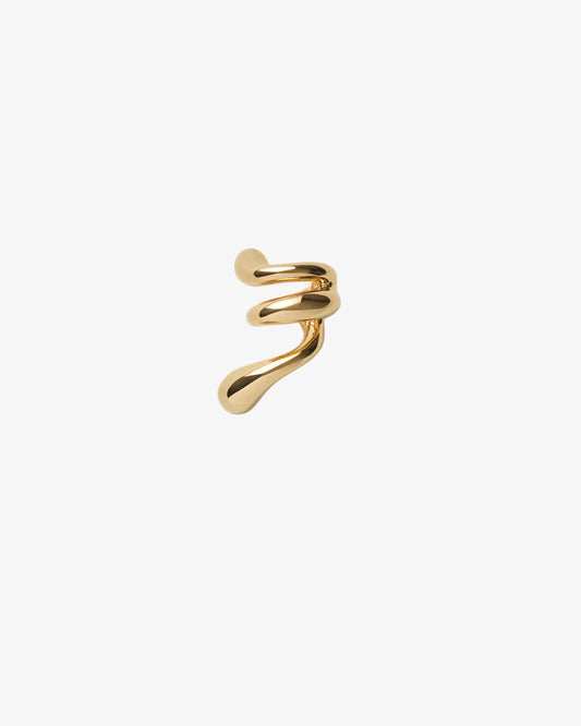 Panconesi Blow Up Forma Ear Cuff in 18-karat gold-plated copper
