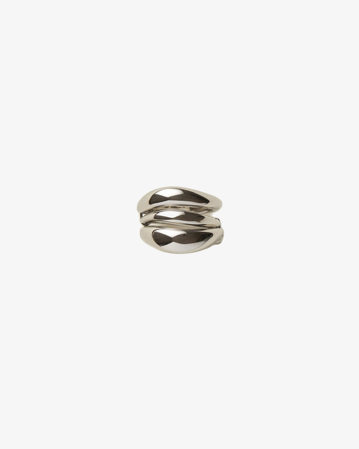 Panconesi Blow Up Forma Ring in rhodium-plated brass
