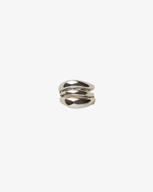 Panconesi Blow Up Forma Ring in rhodium-plated brass