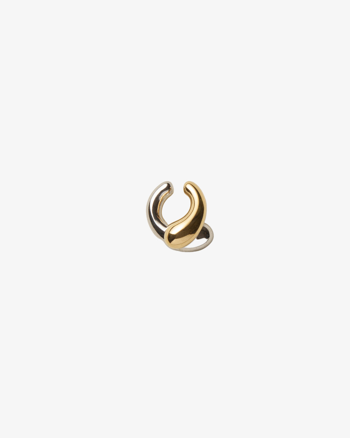 Panconesi Blow Up Helix Ear Cuff in 18-karat gold- and rhodium-plated brass, alternate view