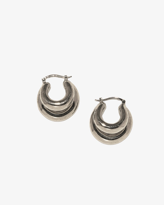 Panconesi Blow Up Huggies in rhodium-plated copper