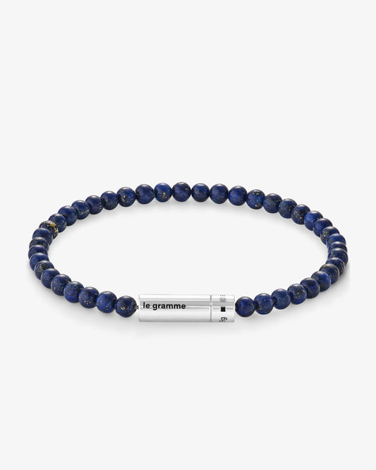 Le gramme 11g lapis lazuli beads cable bracelet