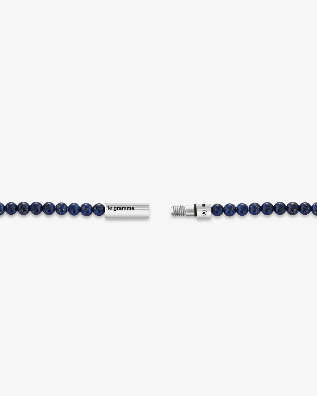 Le gramme 11g lapis lazuli beads cable bracelet