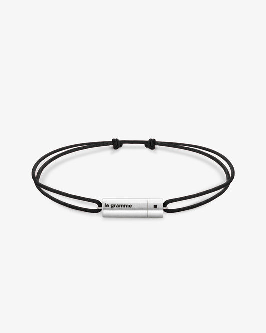 Le gramme 5g cable black cord bracelet