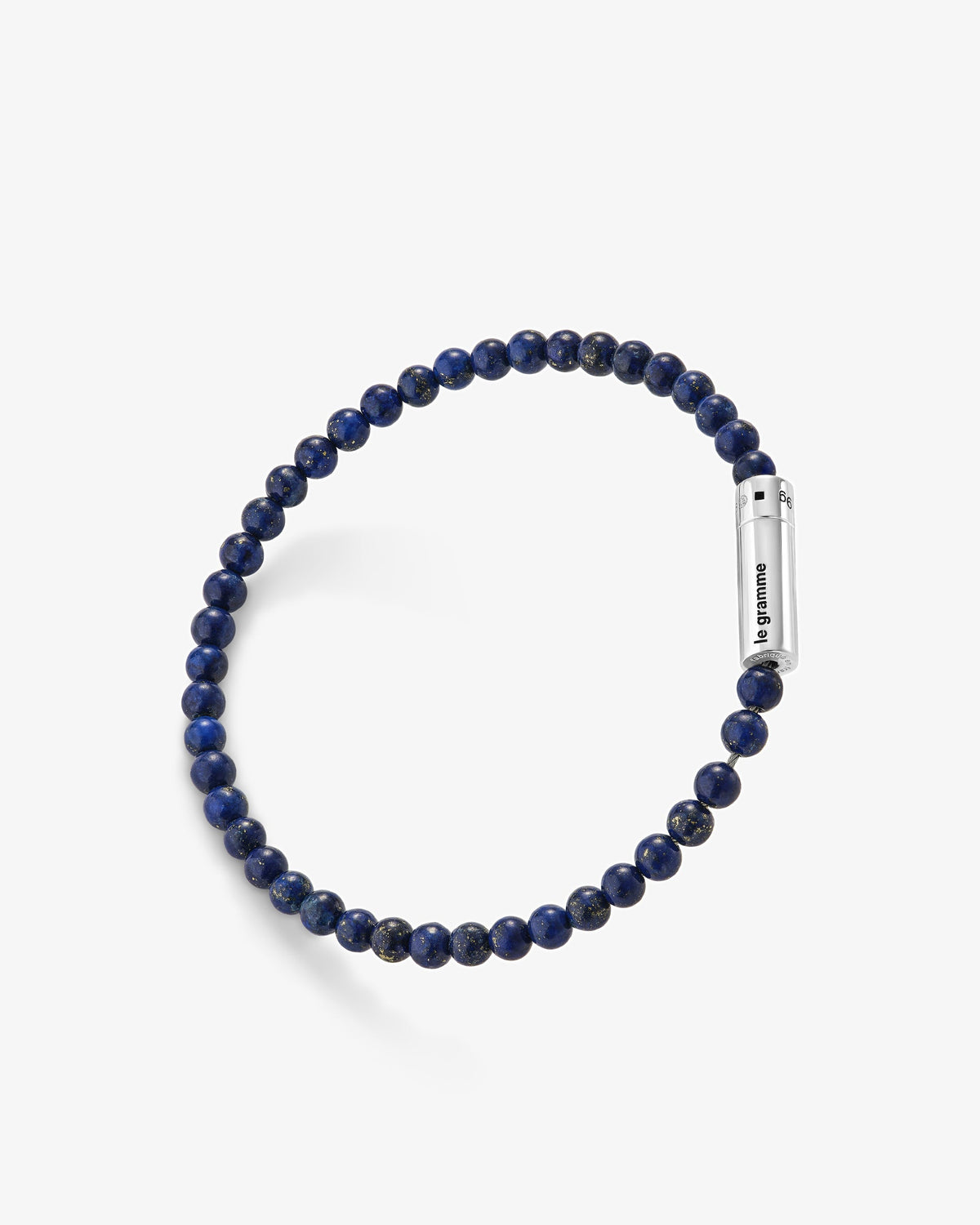 Le gramme 11g lapis lazuli beads cable bracelet