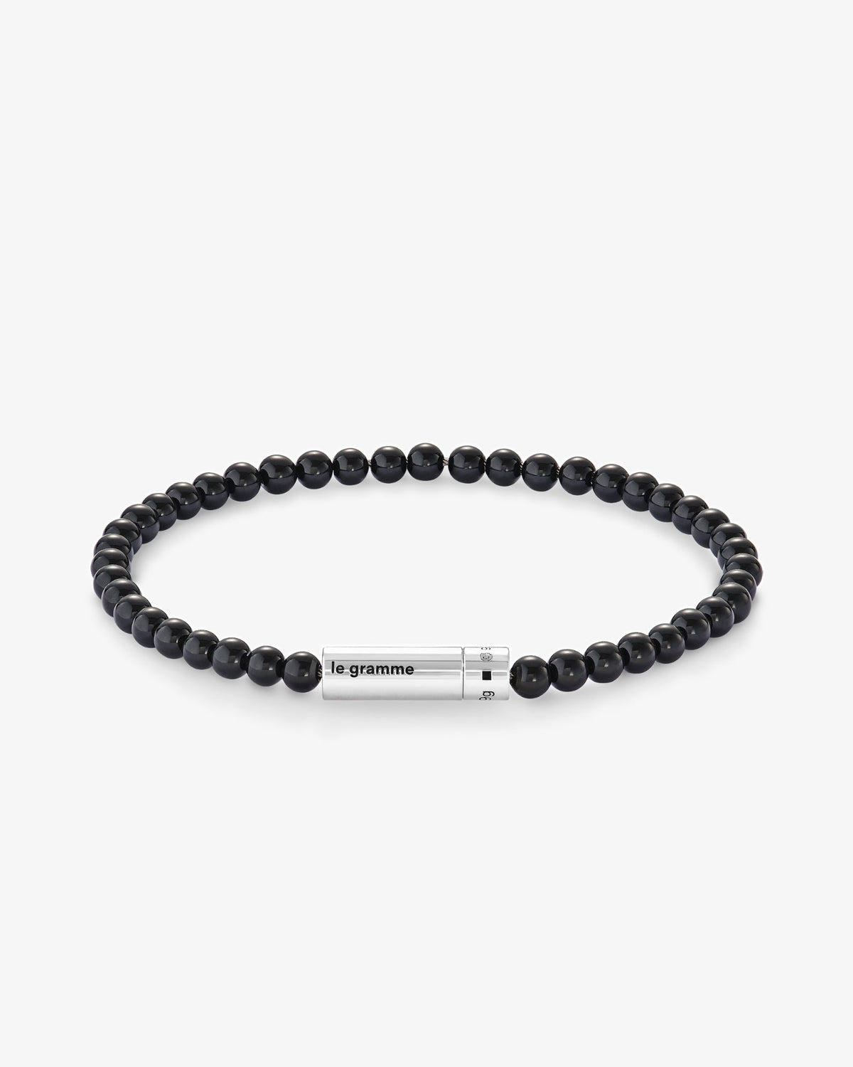 Le gramme 11g onyx beads cable bracelet