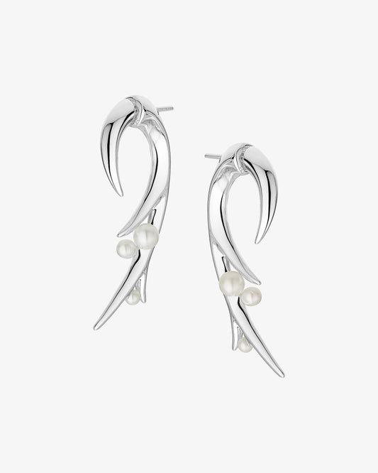 Hooked Pearl Large Earrings