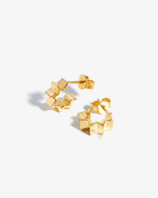 Missoma Mini Star Huggies in gold-plated sterling silver