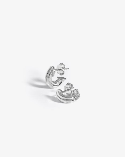 Missoma Ridge Huggies in sterling silver