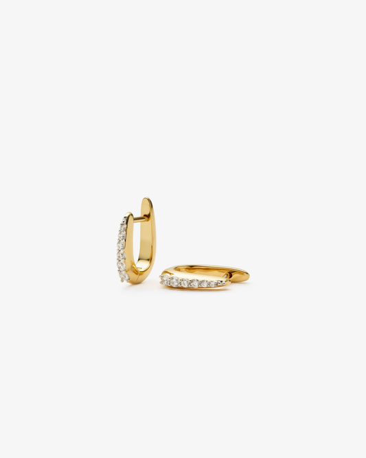 Missoma Pave Claw Huggie Earrings in gold-plated brass